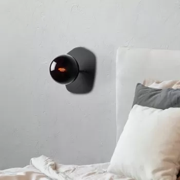 Aplica de perete, Fulgor, 942FLG1377, Metal, Negru imagine