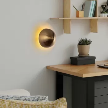 Aplica de perete, Fulgor, 942FLG1868, Metal, Auriu imagine