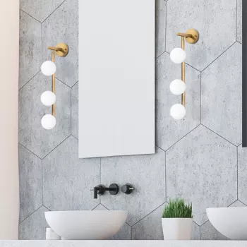 Aplica de perete, Fulgor, 942FLG2124, Metal, Auriu imagine