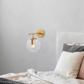 Aplica de perete, Fulgor, 942FLG2152, Metal, Auriu imagine