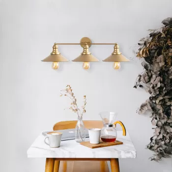 Aplica de perete, Fulgor, 942FLG2165, Metal, Auriu imagine