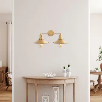 Aplica de perete, Fulgor, 942FLG2167, Metal, Auriu imagine