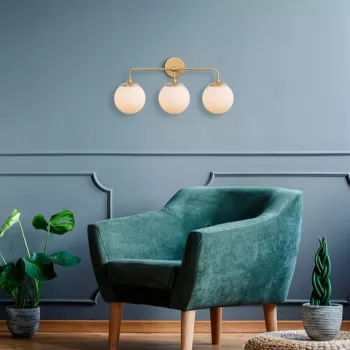 Aplica de perete, Fulgor, 942FLG2170, Metal, Auriu imagine