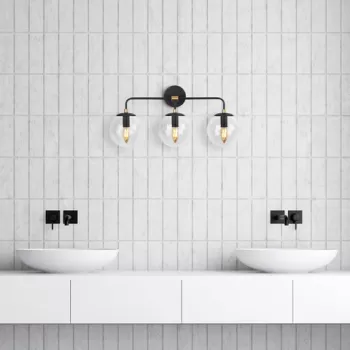 Aplica de perete, Fulgor, 942FLG2173, Metal, Negru/Maro antic imagine