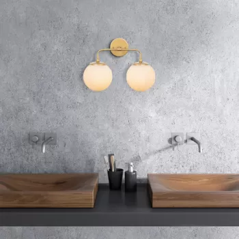 Aplica de perete, Fulgor, 942FLG2174, Metal, Auriu imagine