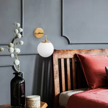 Aplica de perete, Fulgor, 942FLG2178, Metal, Auriu imagine