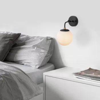 Aplica de perete, Fulgor, 942FLG2180, Metal, Negru / Antic / Crem imagine