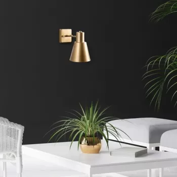 Aplica de perete, Fulgor, 942FLG2193, Metal, Auriu imagine