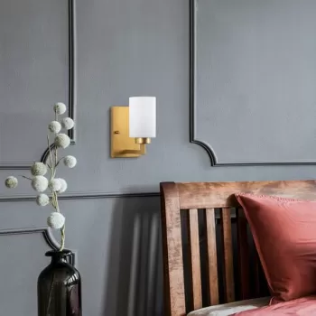 Aplica de perete, Fulgor, 942FLG2198, Metal, Auriu imagine