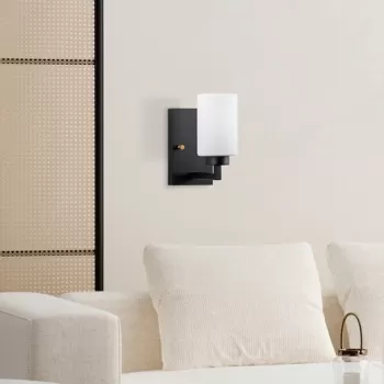 Aplica de perete, Fulgor, 942FLG2199, Metal, Alb/Negru imagine