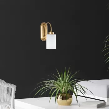 Aplica de perete, Fulgor, 942FLG2201, Metal, Auriu imagine