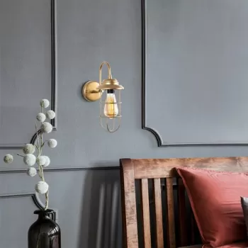 Aplica de perete, Fulgor, 942FLG2204, Metal, Auriu imagine