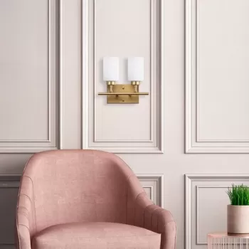 Aplica de perete, Fulgor, 942FLG2210, Metal, Auriu imagine