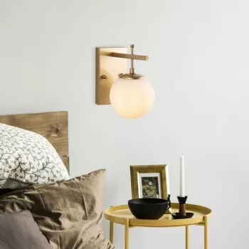 Aplica de perete, Fulgor, 942FLG2213, Metal, Auriu imagine