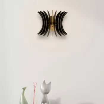 Aplica de perete, FullHouse, 390FLH2105, MDF , Negru imagine