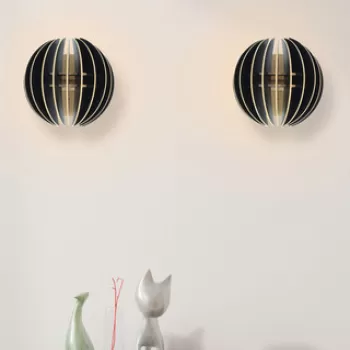 Aplica de perete, FullHouse, 390FLH2118, Half Sphere Sconce , Negru imagine