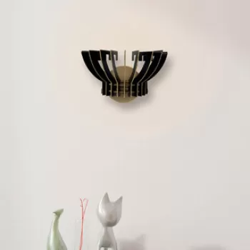 Aplica de perete, FullHouse, 390FLH2123, MDF , Negru imagine