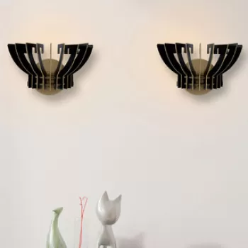 Aplica de perete, FullHouse, 390FLH2124, MDF , Negru imagine