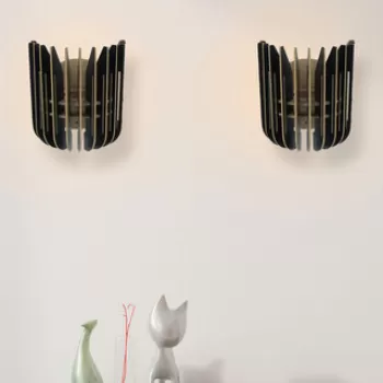 Aplica de perete, FullHouse, 390FLH2130, MDF , Negru imagine