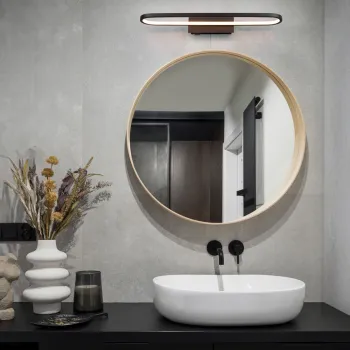 Aplica de perete Gianni, TRIO, 60x15x8 cm, 22W, 1x SMD, metal, negru mat imagine