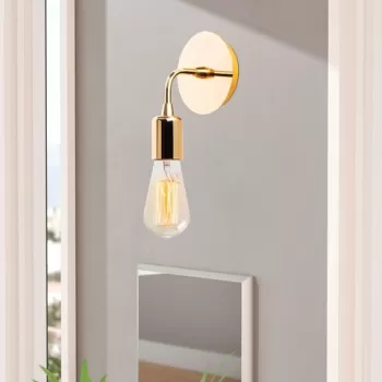 Aplica de perete, Harput - N-1325, Alby, 12 x 20 cm, 1 x E27, 40W, auriu imagine