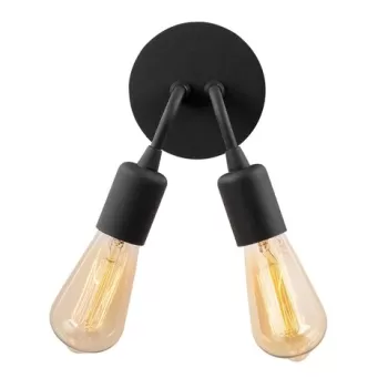 Aplica de perete, Harput - N-1328, Alby, 14 x 20 cm, 2 x E27, 40W, negru imagine