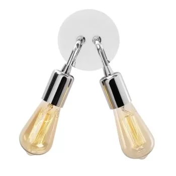 Aplica de perete Harput N-1329, Noor, 14 x 20 cm, 2 x E27, 100W, crom imagine