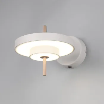 Aplica de perete Keaton, TRIO, 30x20x18.5 cm, 10W, 1x SMD, metal, gri/auriu imagine