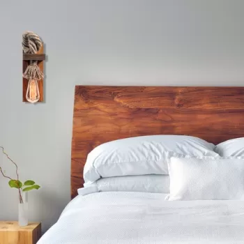 Aplica de perete, KN14, Lustro, 18 x 30 x 10 cm, 1 x E27, 40W, maro/auriu imagine