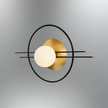 Aplica de perete, L1222 - Black, Lightric, 35 x 59 x 16 cm, 1 x G9, 5W, negru imagine