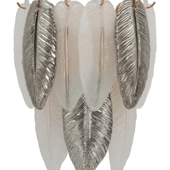 Aplica de perete Leafy, Mauro Ferretti, 3 x E14, 20W, 24x25x29 cm, sticla/fier, multicolor imagine