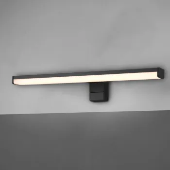 Aplica de perete Lino, TRIO, 40x6 cm, 7.4W, 1x SMD, plastic, negru mat imagine