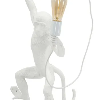 Aplica de perete Monkey, Mauro Ferretti, 1 x E27, 20W, 32x32x64 cm, polirasina, alb imagine