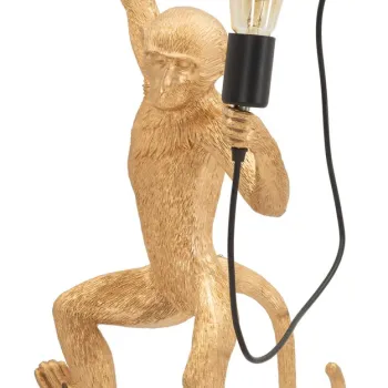 Aplica de perete Monkey, Mauro Ferretti, 1 x E27, 20W, 32x32x64 cm, polirasina, auriu imagine