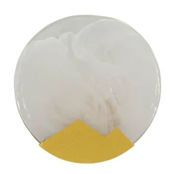 Aplica de perete Moon, Mauro Ferretti, 1 x E14, 40W, 20x10 cm, sticla/fier, auriu/alb imagine