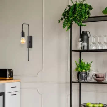 Aplica de perete, Mum - 3502, Opviq, 6 x 22 x 42 cm, 1 x E27, 40W, negru imagine