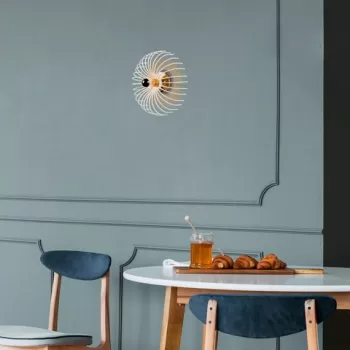 Aplica de perete, Noor, 525NOR3151, Fier, Alb imagine