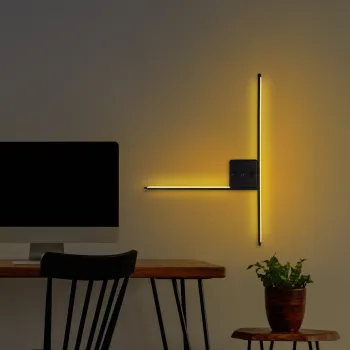 Aplica de perete, Opviq, 119FRS1129, Negru imagine