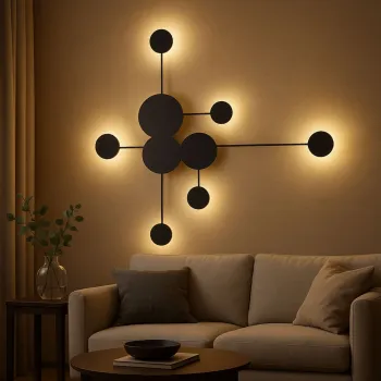 Aplica de perete, Opviq, 119FRS1177, Negru imagine