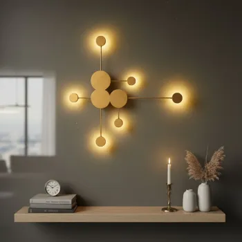 Aplica de perete, Opviq, 119FRS1178, Auriu imagine