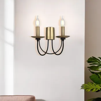 Aplica de perete, Opviq, 341LCA1610, Antiquat / Negru imagine