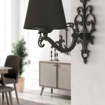 Aplica de perete, Opviq, 390FLH2328, Negru imagine