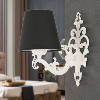 Aplica de perete, Opviq, 390FLH2330, Alb/Negru imagine