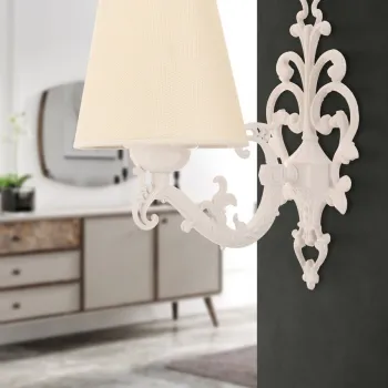 Aplica de perete, Opviq, 390FLH2336, Crem/Alb imagine