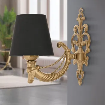 Aplica de perete, Opviq, 390FLH2341, Negru imagine