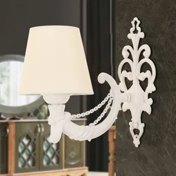 Aplica de perete, Opviq, 390FLH2348, Crem/Alb imagine