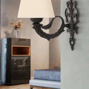 Aplica de perete, Opviq, 390FLH2358, Crem/Negru imagine