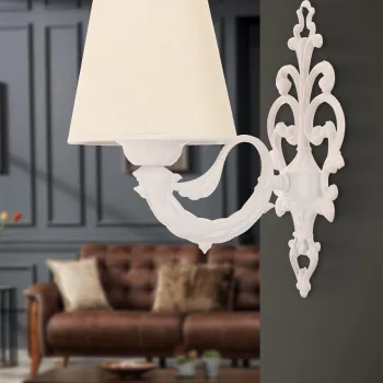 Aplica de perete, Opviq, 390FLH2360, Crem/Alb imagine