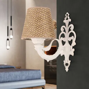 Aplica de perete, Opviq, 390FLH2363, Natural/Alb imagine