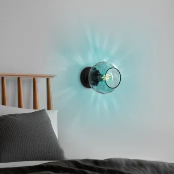 Aplica de perete, Opviq, 521SHN3691, Albastru/Negru imagine